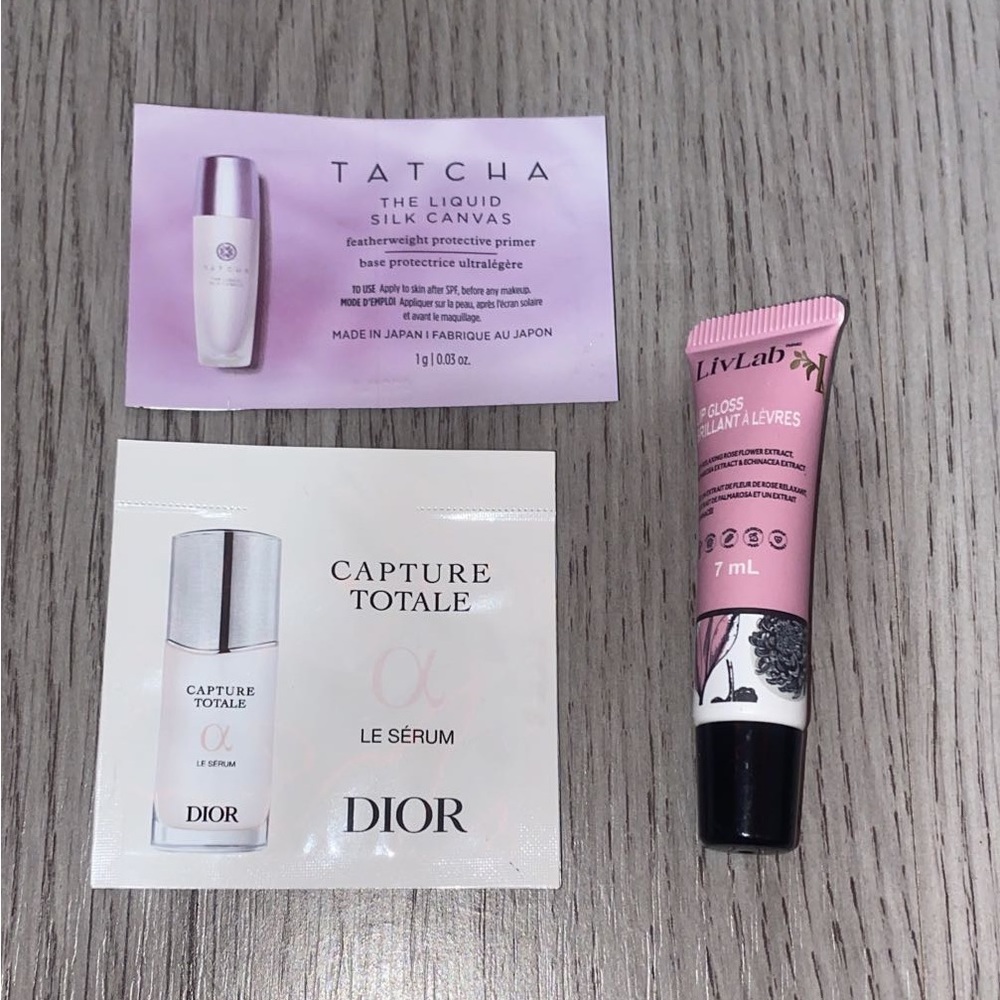 SEPHORA Samples (TACHA + DIOR) And A Rose Lipgloss FREE WITH PURCHASE